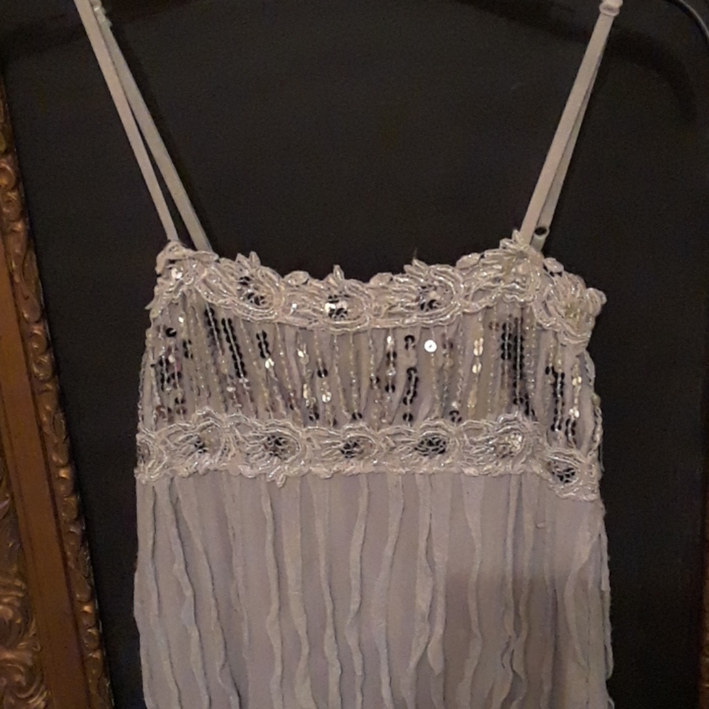 Wedding/Cruise Ready! From England Gorgeous silver  embellished. UK  M /US 8-10